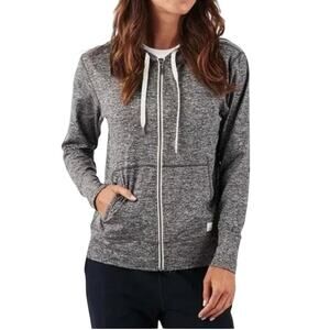 Vuori Halo Performance Hoodie Charcoal Heather Gray Women's Small